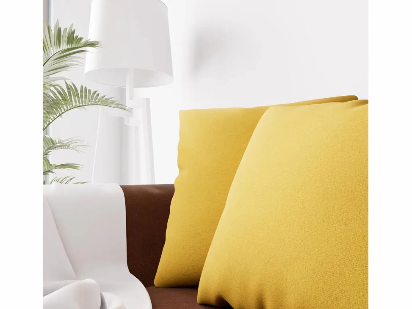 Soleil d'ocre Cojín decorativo 45x45 cm Mostaza Eclipse, por Amarillo Discount