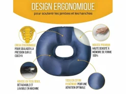 Inphysio Ropa De Casa|Cojín Donut para el Cóccix 44x44x7,5 COJÍN COCCIX