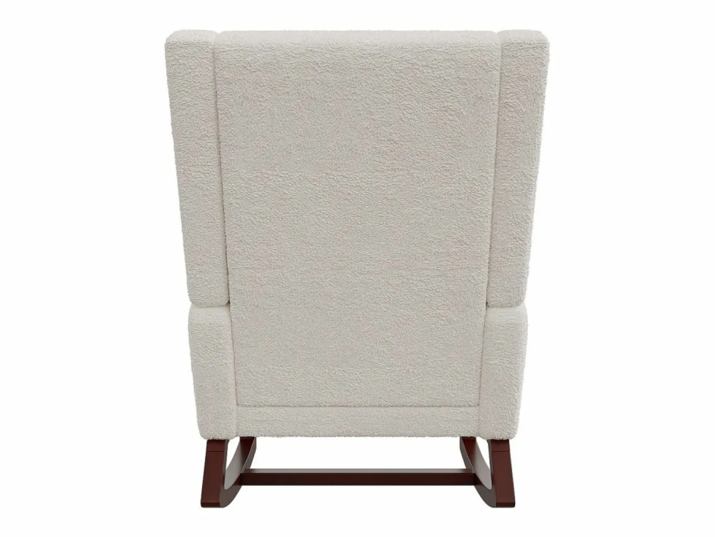 Cojín lumbar con bolsillo lateral y reposapiés, Mecedora, Patas de Madera Maciza, Beige New