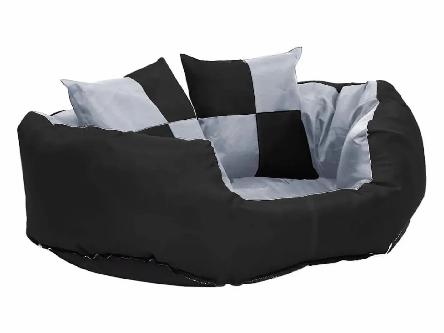 Clicnbuy Cojín para perro reversible y lavable y negro 65x50x20 cm Gris Online