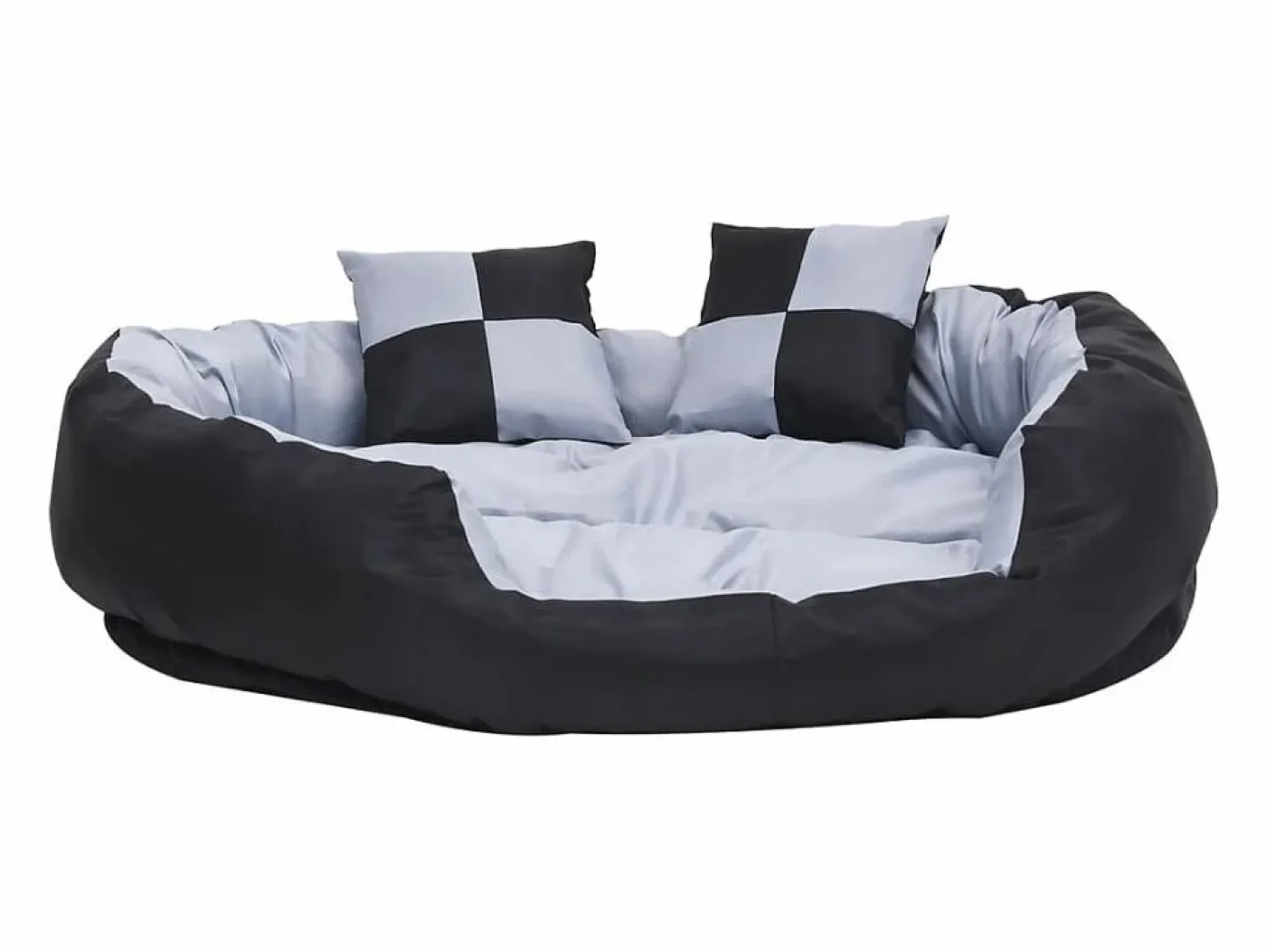 Clicnbuy Cama De Animales De Compañía|Cojín para perro reversible y lavable y negro 110x80x23 cm