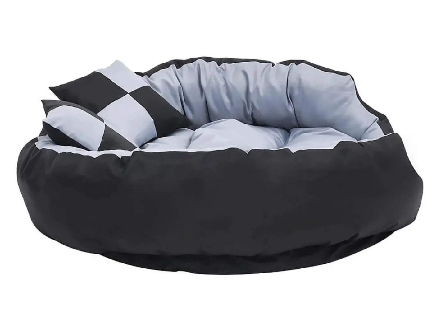Clicnbuy Cama De Animales De Compañía|Cojín para perro reversible y lavable y negro 110x80x23 cm