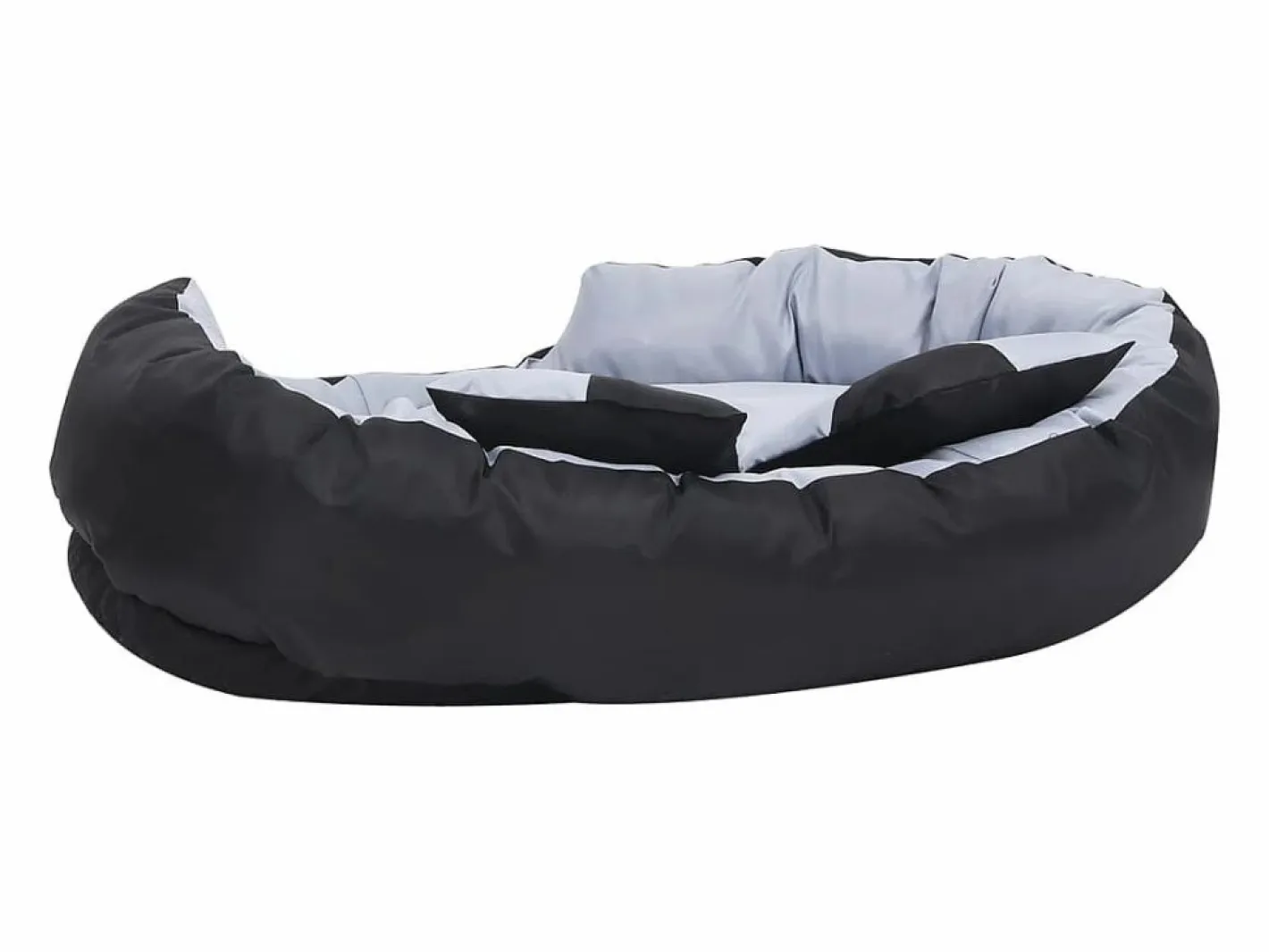 Clicnbuy Cama De Animales De Compañía|Cojín para perro reversible y lavable y negro 110x80x23 cm