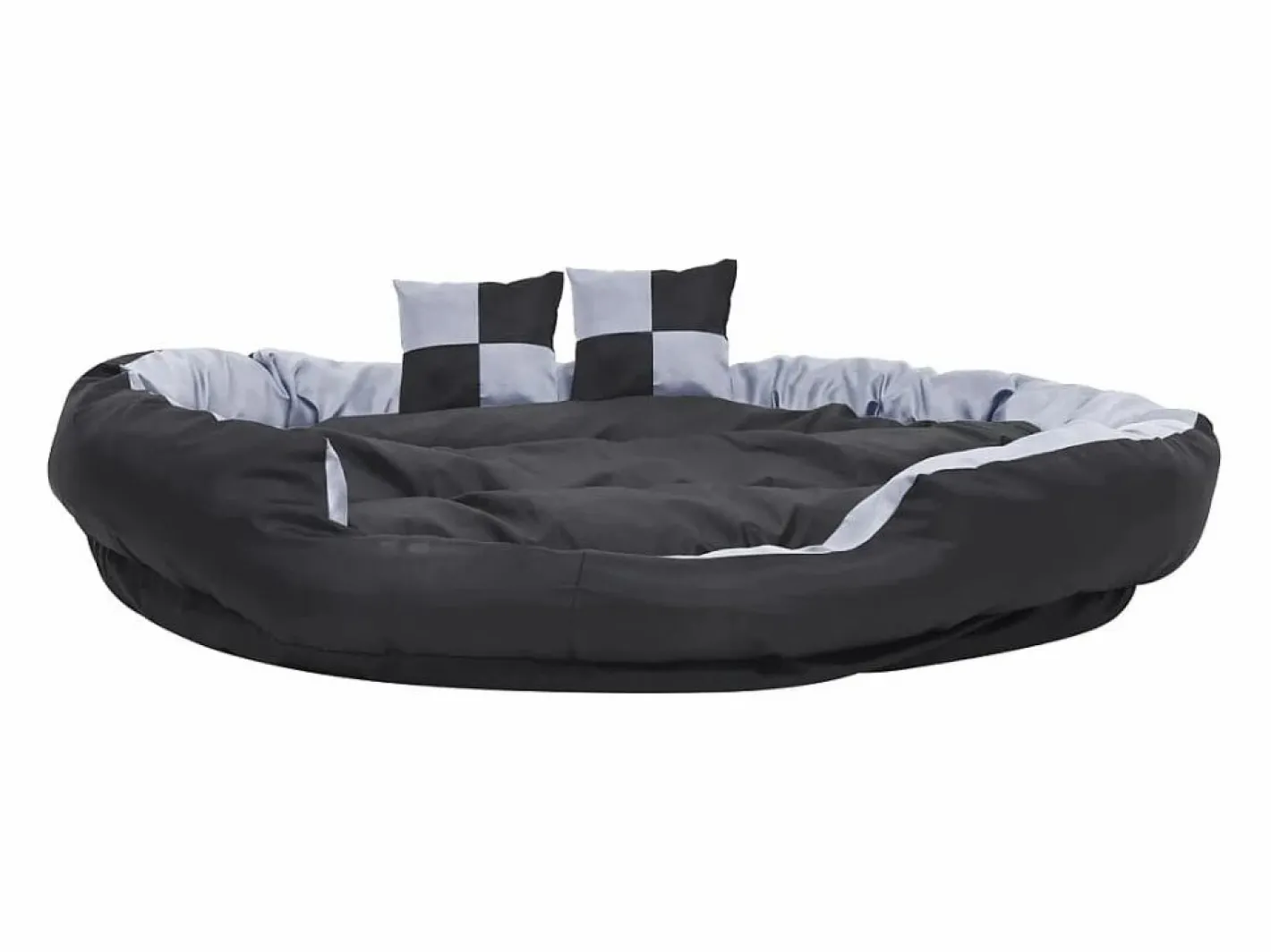 Clicnbuy Cama De Animales De Compañía|Cojín para perro reversible y lavable y negro 150x120x25 cm