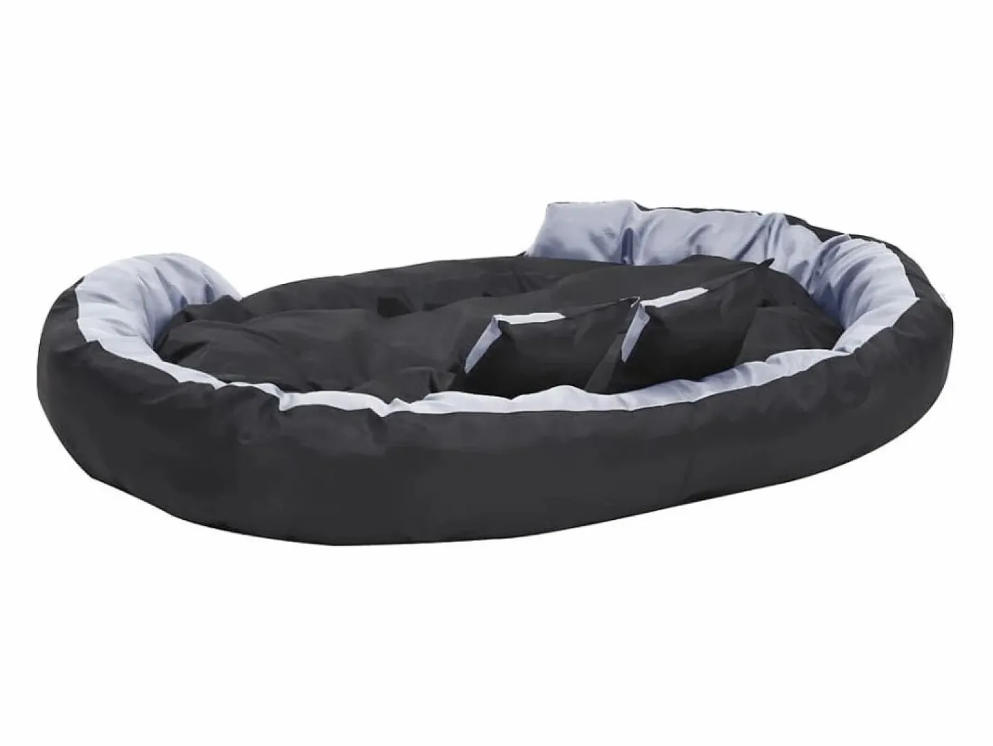 Clicnbuy Cama De Animales De Compañía|Cojín para perro reversible y lavable y negro 150x120x25 cm