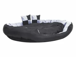 Clicnbuy Cama De Animales De Compañía|Cojín para perro reversible y lavable y negro 150x120x25 cm