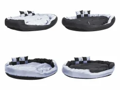 Clicnbuy Cama De Animales De Compañía|Cojín para perro reversible y lavable y negro 150x120x25 cm