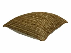 OZAIA Cojín trenzado 100% jute - 60 x 60 cm - Natural - ZAMBAI Color natural claro Discount