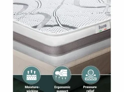 The White Stone Colchón King Size 180x200 Premium Quality | Memory Ortopédico | Altura 16 cm | Made in Italy Online