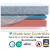 Douce Lune Colchón 2 plazas Ondine 180x200 - Espuma Memory 60 kg/m³ Alta Densidad Enriquecida con Microcápsulas de Gel Refrescante - Diseño ergonómico Hot