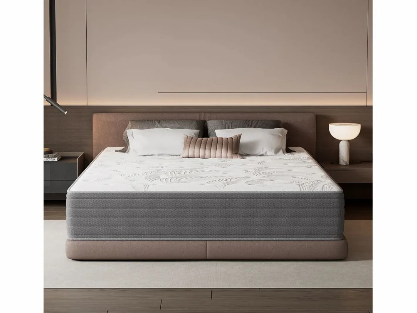 Colchones - 140X190Cm|Colchón 140 x 190 cm con muelles ensacados de 7 zonas, firmeza H3, espuma de confort de 22 cm de grosor, anti-alérgico - HOMAVO