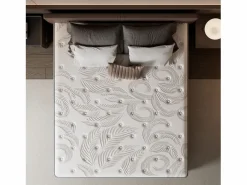 Colchón 180 x 200 cm con muelles ensacados de 7 zonas, firmeza H3, espuma de confort de 22 cm de grosor, anti-alérgico - HOMAVO^ Sale