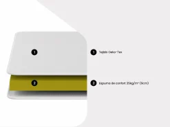 Ysmée Colchón 90 x 190 cm espuma desenfundable de 10 cm de grosor - NASUS de YSMÉE Blanco Sale