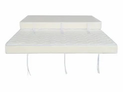Ysmée Colchón acordeón gran confort 140x190 cm PARTY de Blanco Outlet