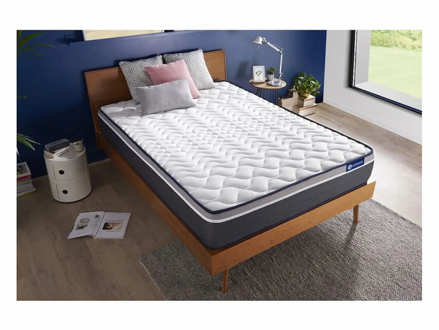 Colchón Actiflex plus 160x200cm, Grosor: 26cm, Muelles ensacados y espuma viscoelástica, Muy firme, 7 zonas de confort^ACTISOM Online