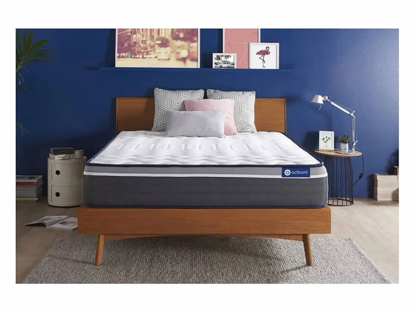 Colchón Actiflex plus 160x200cm, Grosor: 26cm, Muelles ensacados y espuma viscoelástica, Muy firme, 7 zonas de confort^ACTISOM Online