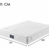 Colchón de espuma fría de 160 x 200 cm con 7 zonas de muelles ensacados y cubrecolchón integrado, 25 cm de grosor, certificado Oeko-Tex, firmeza media^DripeX Discount