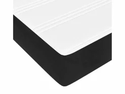 Colchón de muelles ensacados terciopelo negro 160x200x20 cm ES516811^ Clearance