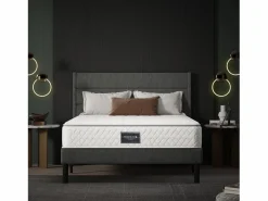 Colchón de muelles 140x200 cm espuma espesor 25 cm - dureza H3 - funda acolchada de microfibra - Blanco^ModernLuxe Outlet