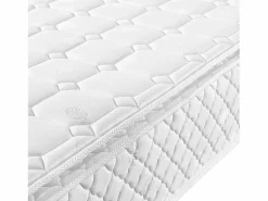 ModernLuxe Colchón de muelles 90x200 cm espuma espesor 25 cm - dureza H3 - funda acolchada de microfibra - Blanco Hot