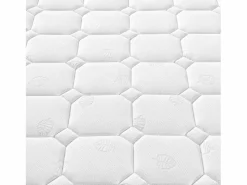 ModernLuxe Colchón de muelles 90x200 cm espuma espesor 25 cm - dureza H3 - funda acolchada de microfibra - Blanco Hot