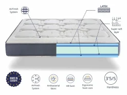 Shaula Colchón Exclusive de Látex 90x200x26 cm – Núcleo y Acolchado 100% Látex para Máximo Confort y Lujo Clearance