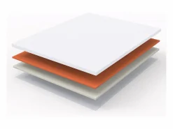 Colchón H3 confortable, soporte medio, certificado Eco-Tex, lavable, alto 5 cm, tamaño 160x200 cm, espuma naranja, colchón blanco. Best