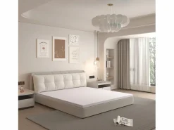 Colchón H3 confortable, soporte medio, certificado Eco-Tex, lavable, alto 5 cm, tamaño 160x200 cm, espuma naranja, colchón blanco. Best