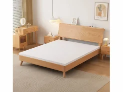 Sobrecolchón|Colchón H3 confortable, soporte medio, certificado Eco-Tex, lavable, alto 5 cm, tamaño 140x200 cm, espuma naranja, colchón blanco.
