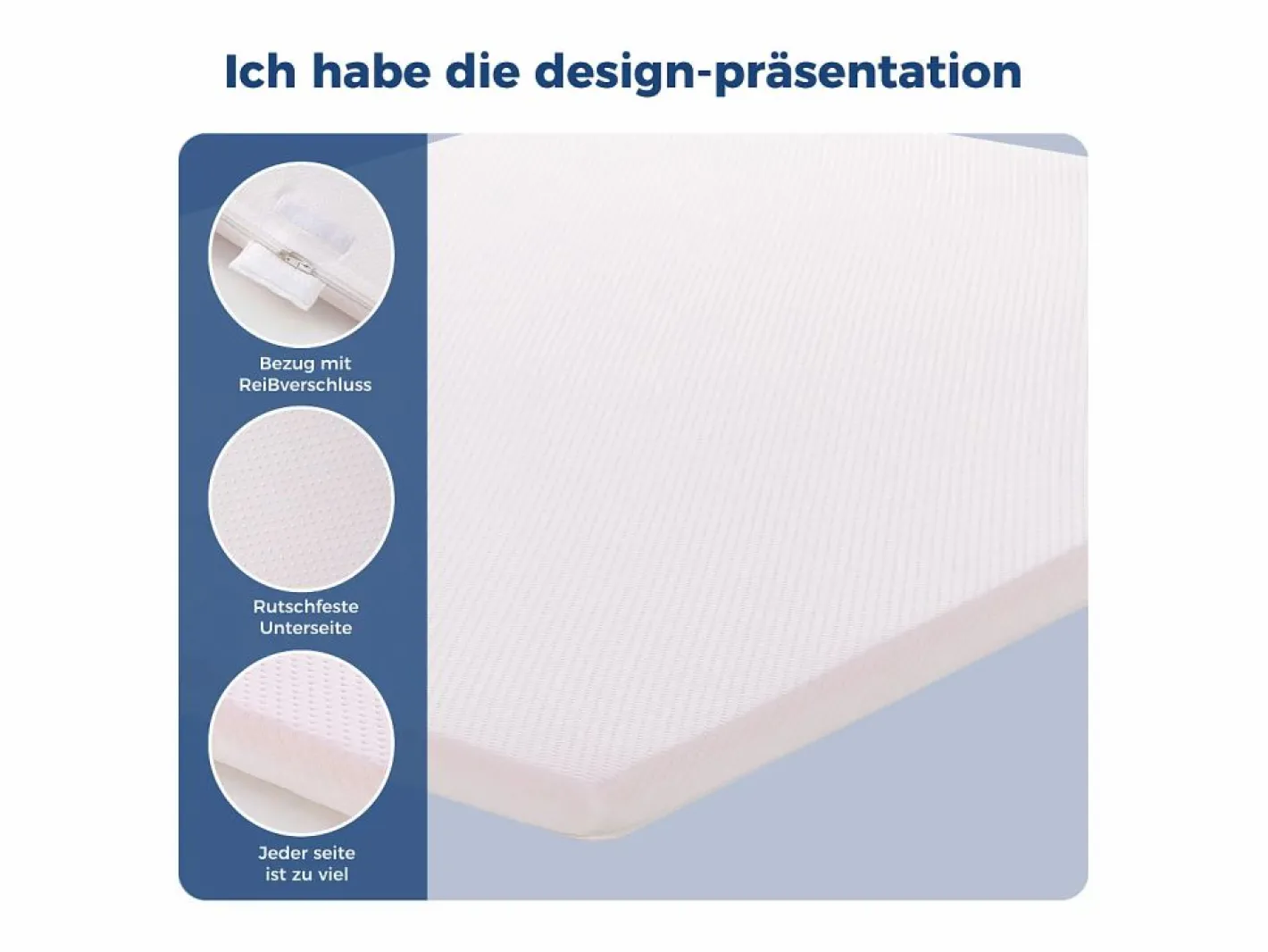 Colchón H3 confortable, soporte medio, certificado Eco-Tex, lavable, alto 5 cm, tamaño 180x200 cm, espuma naranja, colchón blanco.^ Hot