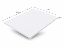 Colchón H3 confortable, soporte medio, certificado Eco-Tex, lavable, alto 5 cm, tamaño 160x200 cm, espuma naranja, colchón blanco.^ Sale