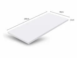 Colchón H3 confortable, soporte medio, certificado Eco-Tex, lavable, alto 5 cm, tamaño 90x200 cm, espuma naranja, colchón blanco.^ Discount