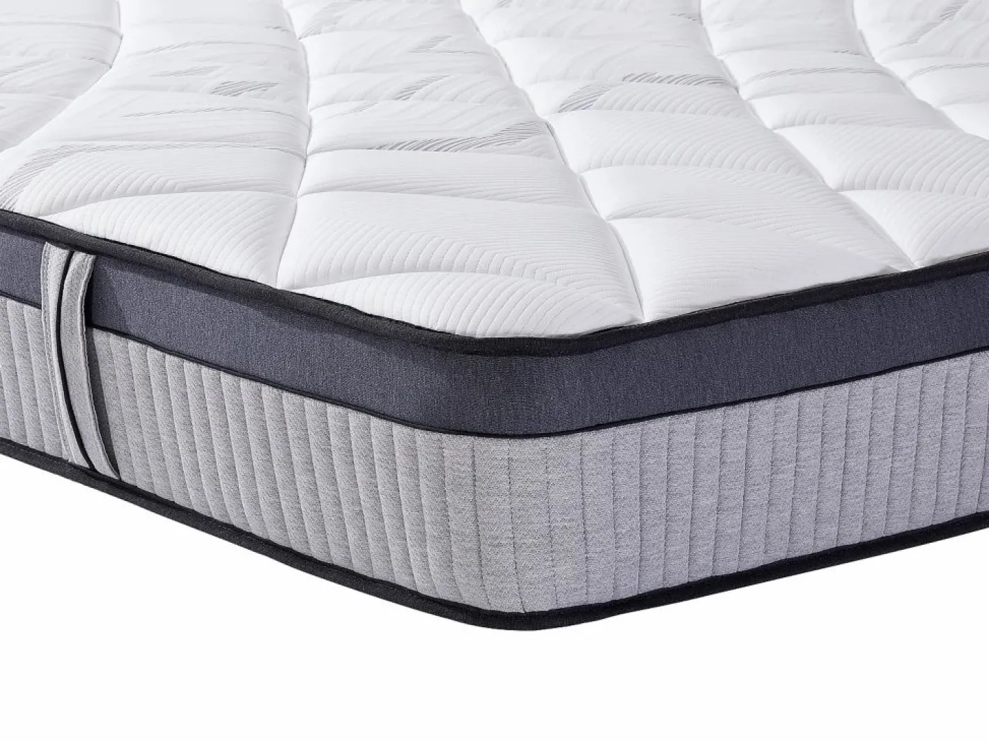 Ysmée Colchón híbrido 140 x 190 cm con muelles ensacados de 5 zonas y sobrecolchón PATNOS de YSMÉE Blanco Discount