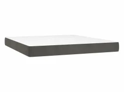 Colchón muelles ensacados terciopelo gris oscuro 180x200x20 cm ES575940^ Best