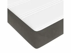 Colchón muelles ensacados terciopelo gris oscuro 180x200x20 cm ES575940^ Best