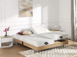 NATUREA Colchón natural memoria de forma y bambÃº 90x200 cm PARURE Blanco Best