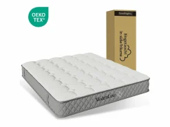 Colchón ortopédico ignífugo de 180 x 200 cm con 4 asas, OEKO-TEX®, 20 cm de grosor, transpirable, 7 zonas de muelles ensacados^DripeX Discount