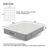 DripeX Colchón ortopédico ignífugo de 160 x 200 cm con 4 asas, OEKO-TEX®, 20 cm de grosor, transpirable, 7 zonas de muelles ensacados New