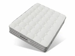 DripeX Colchón ortopédico ignífugo de 160 x 200 cm con 4 asas, OEKO-TEX®, 20 cm de grosor, transpirable, 7 zonas de muelles ensacados New