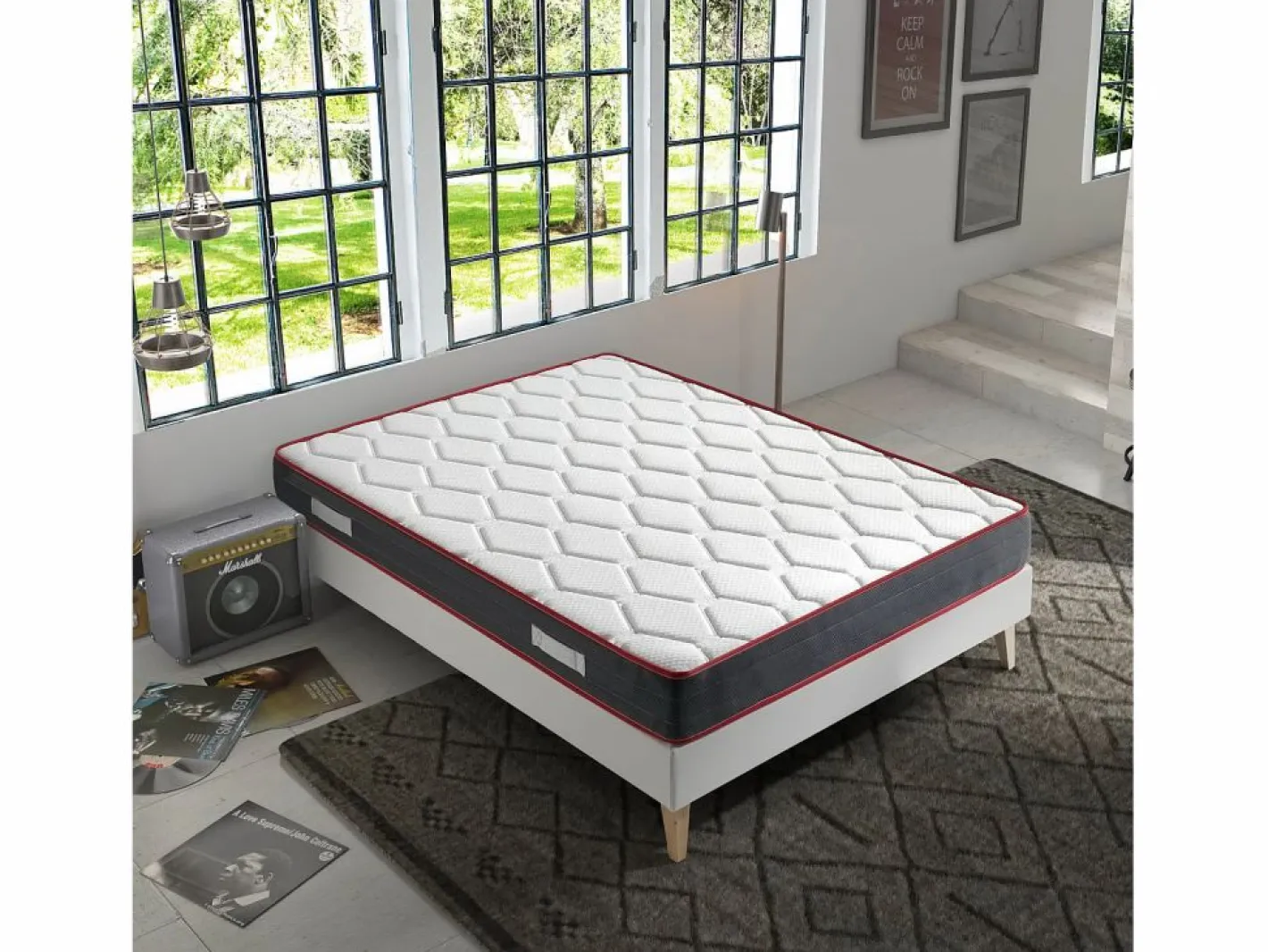 VS Venta-stock Colchón Viscoelástico Ergo-Therapy 90x190 cm, 18 cm de Altura, 2 cm de Viscoelástica