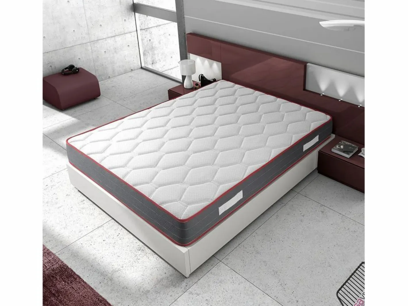 VS Venta-stock Colchón Viscoelástico Ergo-Therapy 90x190 cm, 18 cm de Altura, 2 cm de Viscoelástica