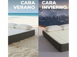 Colchón Viscoelástico 140x200 altura:26cm Mulhacén DualSense Gris - Nalui Discount