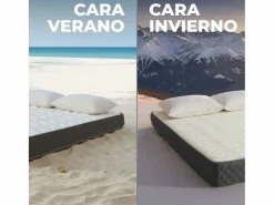 Colchones - 90X190Cm|Colchón Viscoelástico 90x190 altura:21cm Mulhacén DualSense Blanco - Nalui