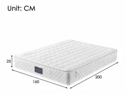 Colchón 160x200 cm H 25cm – 7 zonas de confort, espuma fría - Firmeza H3^Hauss Spole Best