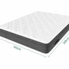 Colchón 160x200cm muelles ensacados - esp.25cm - soporte 7 zonas - con asa - Hipoaalergénico^DripeX New