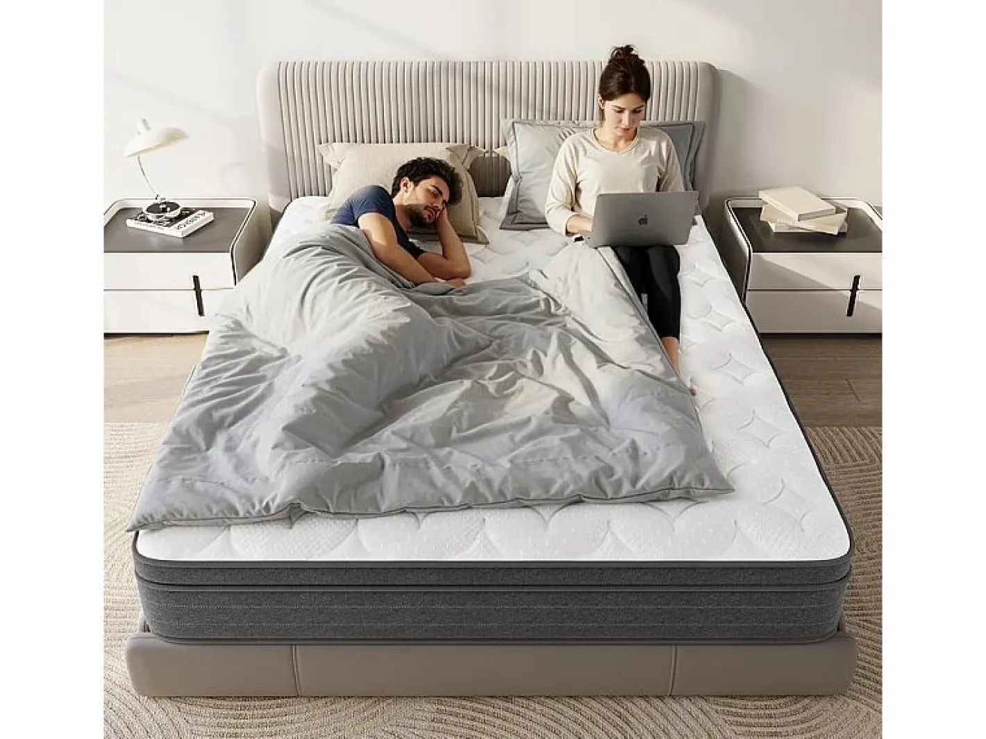 Colchón 160x200cm muelles ensacados - esp.25cm - soporte 7 zonas - con asa - Hipoaalergénico^DripeX New