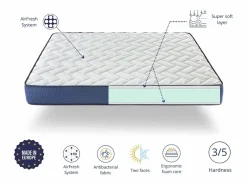 Dreamdi Colchon de espuma 140X190 DEO, Altura 22 CM, Adaptable, firmeza media y transpirable Hot