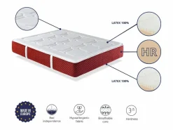 Colchon latex 90X200 EKO LATEX PREMIUM, Altura 30 CM, Latex natural y espuma HR, 7 zonas de confort^Dormissimo New