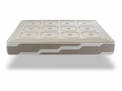 Colchon natural muelles ensacados180X200 ORGANIC NATURA, Altura 25 CM, 100% Algodon y lino^Shaula Outlet