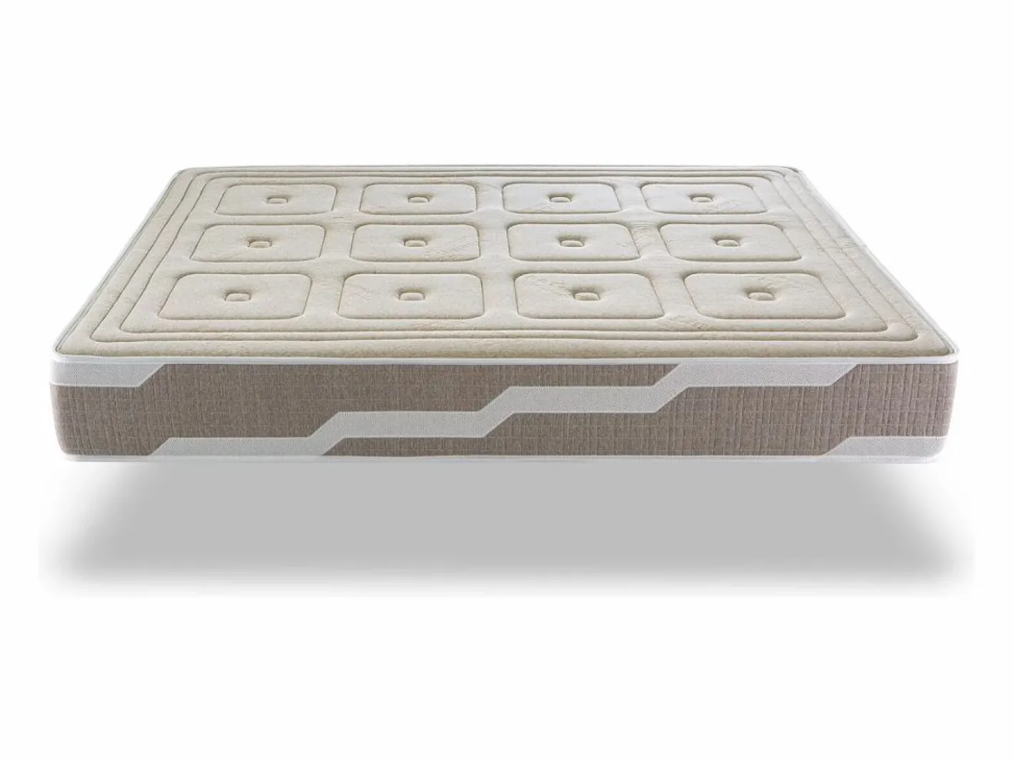 Shaula Colchon natural muelles ensacados 150X200 ORGANIC NATURA, Altura 25 CM, 100% Algodon y lino Discount